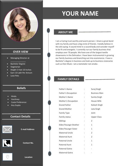 Marriage Biodata Format In Word Download, Biodata Format Download, Marriage Biodata Format, Bio Data For Marriage, Resume References, Biodata Format, Business Invoice, Bio Data, Friends Images