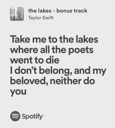 The Lakes Lyrics Taylor Swift, Take Me To The Lakes Where All The Poets, Pretty Lyrics Taylor Swift, Lakes Taylor Swift Lyrics, The Lakes Taylor Swift Aesthetic, Taylor Swift Song Lyrics Quotes, Relatable Taylor Swift Lyrics, Taylor Swift Lyrics Ttpd, Iconic Taylor Swift Lyrics