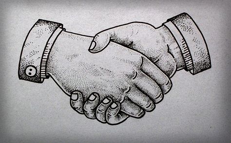 Handshake tattoo on Behance Shaking Hands Tattoo, Handshake Tattoo, Owen Jensen, Spiderman Tattoo, Hand Shake, Hands Tattoo, Sketch Tattoo Design, Traditional Tattoo Art, Tattoo Style Drawings