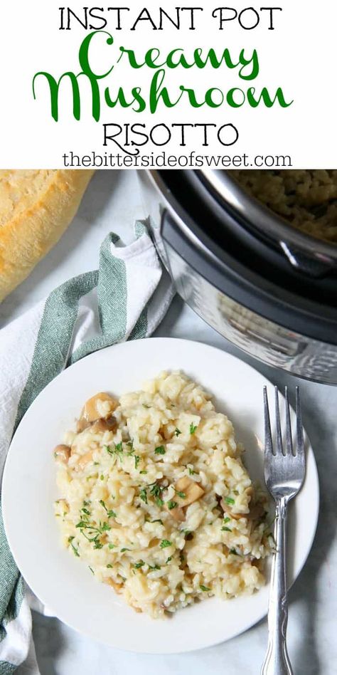 Instant Pot Creamy Mushroom Risotto Instant Pot Mushroom Risotto, Diy Cozinha, Italian Risotto, Instant Pots, Mood Food, Mushroom Risotto, Mouthwatering Recipes, Instant Pot Dinner Recipes, Gluten Free Recipes Easy