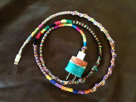 I phone charger wrapped with friendship bracelet thread Charger Wrap, Black Hand Wrapped Friendship Bracelets For Festivals, Friendship Hand Wrapped Bangle Bracelet, Adjustable Hippie Style Friendship Wrap Bracelet, Friendship Bracelet Phone Charger, Hippie Hand-strung Braided Bracelets For Gifts, I Phone, Thread, Friendship Bracelets