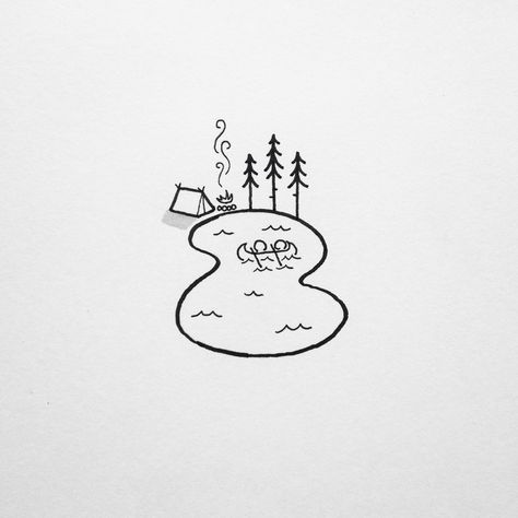 David Rollyn - Inspired by the BWCA Cool Easy Drawings, Arte Doodle, Drawing Ideas Easy, Easy Doodles, Small Drawings, Easy Doodles Drawings, Book Drawing, Journal Doodles, Simple Doodles