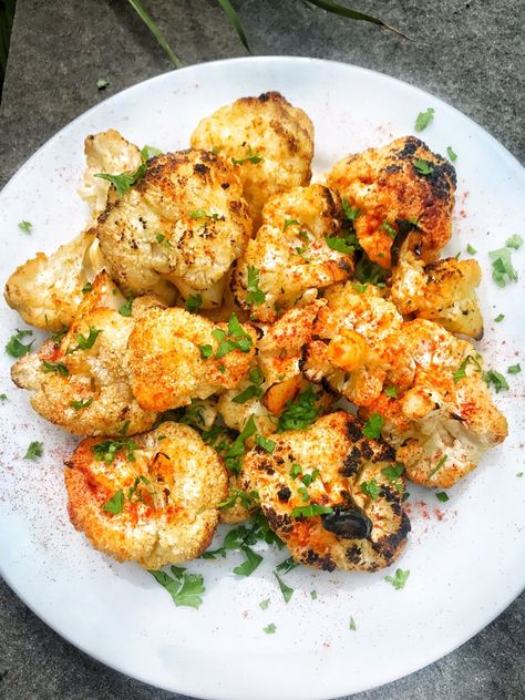 I will say that I am not normally a fan of cooked veggies. I find them to be soggy and have a terrible smell. I then discovered grilled veggies and fell in love. The family I cook for recently returned from an extended trip to Spain and they brought back some awesome varieties of Paprika.  I was grilling up some steak yesterday and decided to add the cauliflower as a spicy side. This was a very simple recipe here is what you need:Ingredients 1 Head of Cauliflower cut into large pieces (4 to 6) Tipsy Housewife Recipes, Fall Recipes Sides, Grill Veggies, Cauliflower Salad Recipe, Housewife Recipes, Tipsy Housewife, Grilling Vegetables, Grilled Cauliflower, Recipes For The Grill