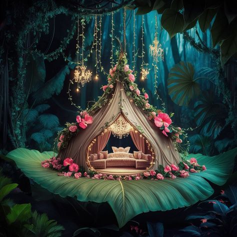 Nestled within the ancient trees of Avalon forest, a fairy’s home shimmers with an ethereal glow, its elegant drape structure, hidden beneath a canopy of whispering leaves.🧚🏻‍♀️🍃 @ria_carrma #glastonhomage . . . . #fairy #tent #magical #aiart #digitalart #fantasyart Fairy Tent, Ancient Trees, Ancient Tree, Elegant Drapes, Tent, Fantasy Art, Trees, Forest, Quick Saves