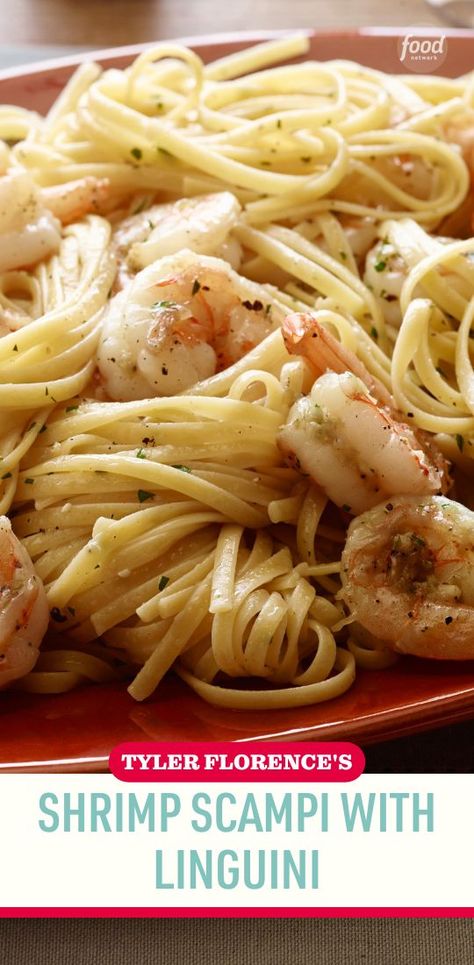 Shrimp Scampi With Linguini, Shrimp Scampi Linguini, Shrimp Linguini, Garlic Shrimp Scampi, Shrimp And Pasta, Roasted Tomato Pasta, Shrimp Scampi Pasta, Shrimp Linguine, Linguine Recipes