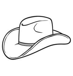 Cowboy Drawing, Cowboy Hat Drawing, Drawing Silhouette, Cowboy Hat Tattoo, Cowboy Hat Design, Cowboy Tattoos, Western Tattoos, Hat Vector, Chapeau Cowboy