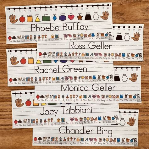 Editable Kindergarten Name Tags - Simply Kinder Plus Kindergarten Name Tags, Kindergarten Names, Sight Word Books, Sound Wall, Alphabet Writing, Sight Word Activities, Student Resources, Free Lettering, Classroom Rules