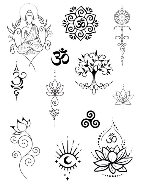 Tattoo Minimalista Feminina, Flash Tattoo Feminina, Lotus Hand Tattoo, Fineline Tattoo Ideas, Printable Tattoos, Unalome Tattoo, Doodle Art Flowers, Japan Tattoo Design, Muster Tattoos