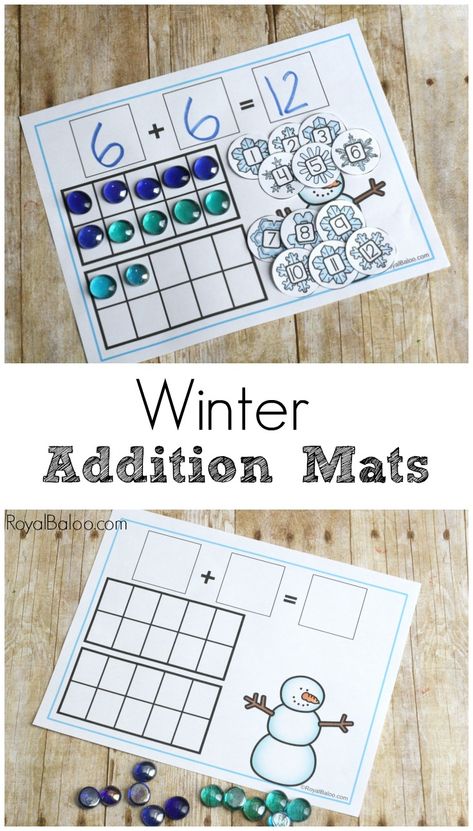 Hands on addition helps kinesthetic learners practice their math in effective ways! These winter addition mats are great for hands on learners! Addition Mats, Winter Homeschool, Winter Addition, Math Tutoring, Winter Math, Keep Learning, Math Help, Math Tutor, Math Methods