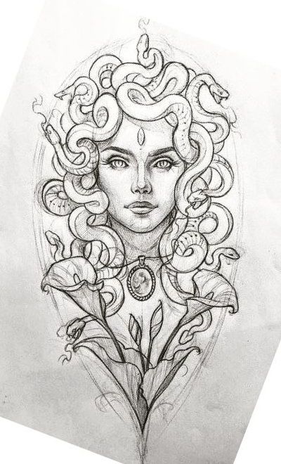 Medusa Drawing, Medusa Tattoo Design, Medusa Art, Hidden Tattoos, Geniale Tattoos, Medusa Tattoo, Tattoo Style Drawings, Tattoo Portfolio, Dream Tattoos