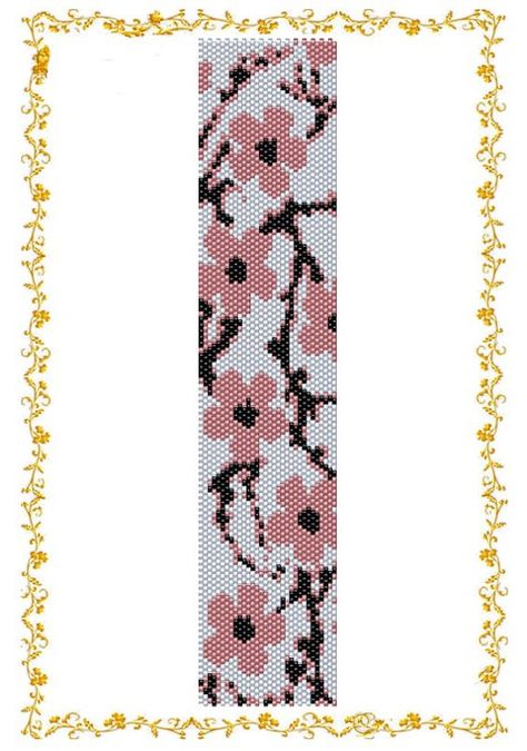 Graph Patterns, Beaded Banners, Pattern Bracelet, Beadwork Bracelet, Seed Bead Pattern, Motifs Perler, Seed Beading, Seed Bead Patterns, Loom Pattern