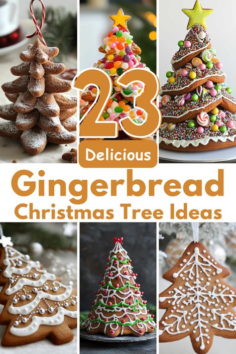 Looking for inspiration to make your gingerbread creations stand out this holiday season? Check out these 23 unique Gingerbread Christmas Tree Ideas, featuring everything from candy canes to edible glitter for a festive touch! #GingerbreadChristmasTree #HolidayBakingIdeas #ChristmasTreeDecorating #FestiveTreats #DIYChristmas Gingerbread Christmas Tree Diy, Gingerbread Christmas Trees, Ginger Bread Christmas Trees, Gingerbread Christmas Tree Ideas, Gingerbread Tree Cookies, Gingerbread Trees, Gingerbread Tree, Gingerbread Creations, Gingerbread Christmas Tree