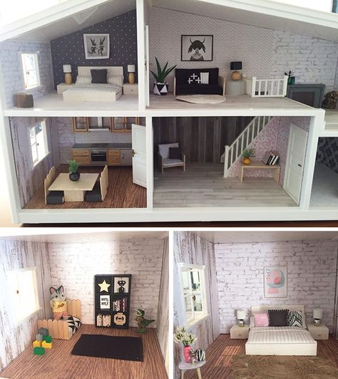 How to do a DIY Dolls House Reno. Diy Dolls House, Easy Home Renovations, Diy Home Improvements, Kids Doll House, Home Renovation Ideas, Decorating Crafts, Pinterest Guide, Home Improvement Ideas, Diy Furniture Redo