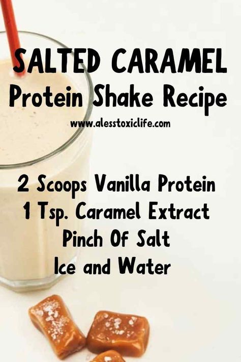 Salted Caramel Protein Shake, Caramel Protein Shake, Salted Caramel Shake, Protien Shake Recipes, Caramel Shake, Arbonne Protein Shakes, Arbonne Shake Recipes, Protein Shake Drinks, Protein Drink Recipes