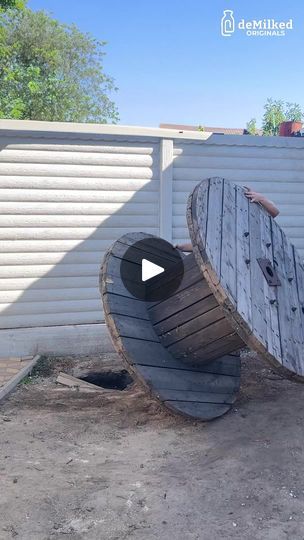 688K views · 5.9K reactions | Beautiful Backyard Table | DeMilked Electrical Spools, Diy Fishing Rod Holder, Wooden Spool Projects, Diy With Wood, Spool Projects, Diy Fishing Rod, Spool Table, Backyard Table, Carpentry Ideas