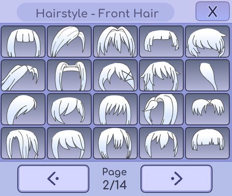 Front Hair, Gacha Life, Hair