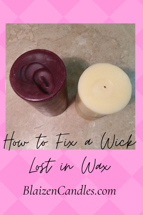 Candle Hacks, Candle Wicks, Candle Wick, How To Fix A Candle Tunneling, Diy Candle Wick Easy, What Can You Use For A Candle Wick, How To Fix Sink Holes In Candles, How To Clean Candle Wax Out Of Jar, How To Remove Candle Wax From Glass Jars