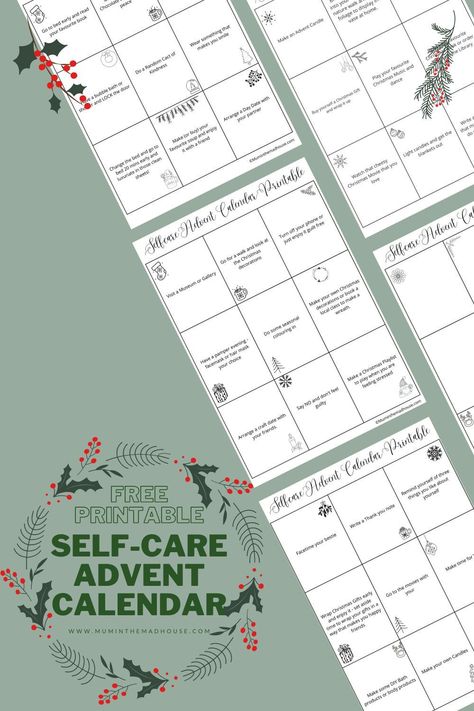 Check out our self care advent calendar which is a super free printable that gives you time to focus on you in the lead up to Christmas. Self Care Advent Calendar, Advent Calendar Printable, Printable Advent Calendar, Advent Activities, Wellness Activities, Advent Calenders, Beauty Advent Calendar, Advent Candles, Christmas Calendar