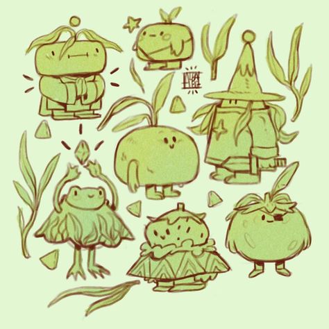 AlbaBG on Instagram: “Orchard magic creatures 🌿🍋🌙 . . #digitalillustration #ipadproart #illustration_best #doodle #doodleart #artist #creaturedesign…” Ambiguous Character Design, Magical Creatures Illustration, Magical Creatures Sketch, Magical Creatures Drawings, Cute Creature Design, Cute Magical Creatures, Orchard Illustration, Creature Doodles, Doodle Creatures