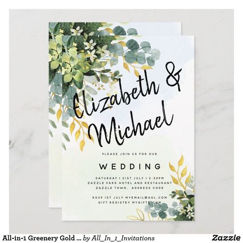 Eucalyptus Leaves Wedding, Gold Eucalyptus, Leaves Wedding Invitation, Green Gold Weddings, Wedding Flyers, Greenery Invitation, Free Wedding Planning Checklist, Save The Dates Wedding, Low Budget Wedding