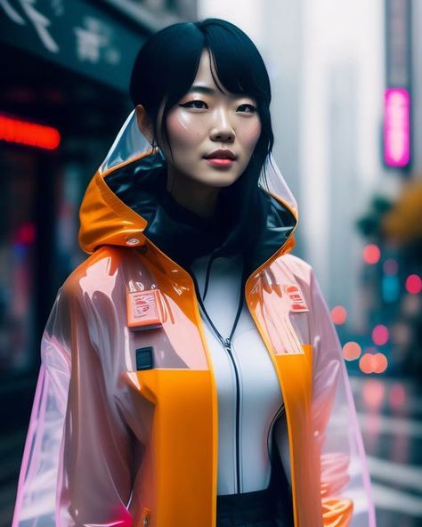 Transparent Raincoat, Rainwear Fashion, Female Firefighter, A Rainy Day, Blade Runner, Cute Pins, Cute Fits, Rain Wear, Rainy Day