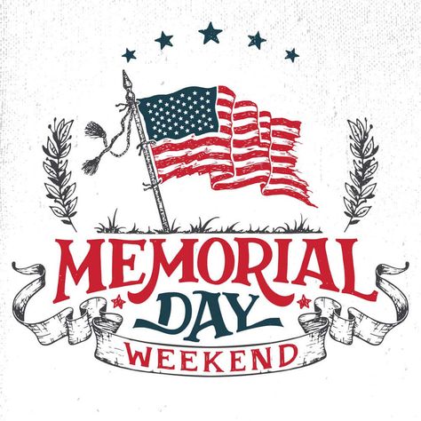 Memorial Day Pictures, Memorial Day Quotes, Bbq Party Invitations, Weekend Greetings, Weekend Images, Memorial Weekend, Typography Illustration, Memorial Day Weekend, Patriotic Flag