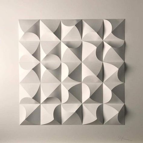 Artist Matthew Shlian creates 3D paper sculptures that transform the everyday material into mesmerizing tessellations. Folded Paper Art, Matthew Shlian, Candle Water, 3d Paper Sculpture, Lattice Screen, Paper Folding Art, Geometric Origami, Paper Art Sculpture, Paper Art Design