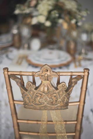 Crown chair decor | Bellamint Photography | http://burnettsboards.com/2014/01/royalty-themed-wedding/ Dream Quinceanera, Edinburgh Wedding Venues, Royalty Theme, Royal Wedding Themes, Royal Theme, Royal Ball, Edinburgh Wedding, Royal Party, Quinceanera Ideas