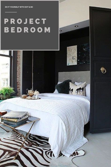 Bed Closet, Chic Loft, Murphy Bed Ikea, Beds For Small Spaces, Modern Murphy Beds, Closet Bed, Murphy Bed Plans, Tiny Bedrooms, Extra Bedroom