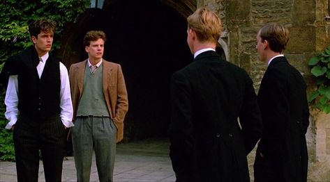 Rupert Everett and Colin Firth in Another Country (1984) Another Country 1984 Aesthetic, Another Country 1984, Dark Academia Movies, Rupert Everett, Boarding School Aesthetic, Pretty Movie, James Spader, Mr Darcy, 80s Movies