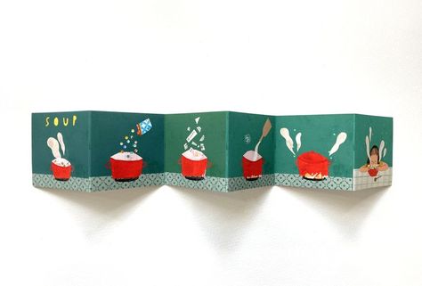 Card Collage, Concertina Book, Accordion Cards, Accordion Book, Layer Paint, Riso Print, Collage Illustration, Cute Stories, Textured Paper