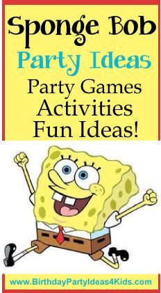 Sponge Bob Squarepants Birthday party ideas!   Fun ideas for Sponge Bob themed party games, activities, party favors, food and more!   #spongebob #party #kids Spongebob Themed Jello Shots, Spongebob Party Games For Kids, Sponge Bob Birthday Party Ideas, Sponge Bob Birthday Party, Sunshine Activities, Spongebob Party Ideas, Sponge Bob Birthday, Tyler Birthday, 21st Birthday Games