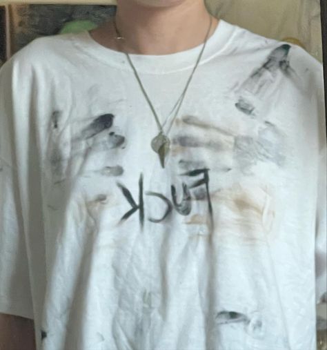 funny diy grunge white t shirt handpainted White Grunge T-shirt For Alternative Fashion, White Custom Print Grunge T-shirt, White Cotton Grunge T-shirt, White Grunge T-shirt With Anime Print, Sharpie Shirts, White Grunge T-shirt With Funny Print, White Sharpie, Grunge Shirt, White T Shirt