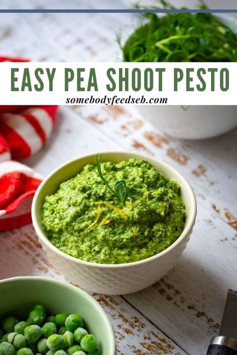 Pea Shoots Recipe, Vegan Budget, Gluten Free Pesto, Homemade Pesto Recipe, Breakfast Sides Dishes, Pea Shoots, Summer Veggies, How To Make Pesto, Homemade Pesto