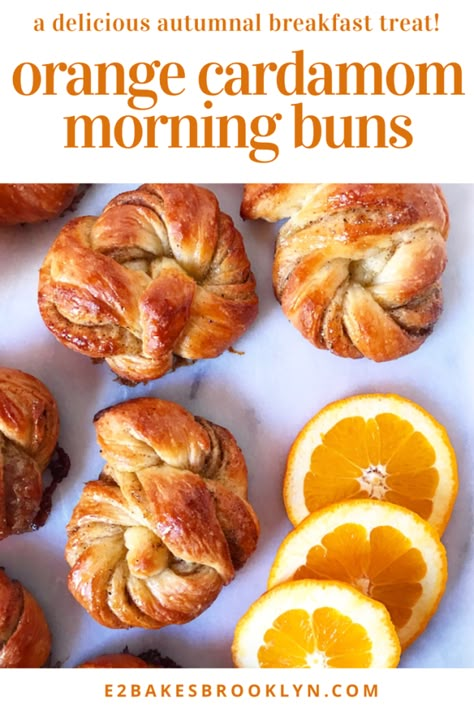 Orange Cardamom Morning Buns – e2 bakes brooklyn Christmas Buns, Morning Buns, Orange Cardamom, Morning Bun, Cardamom Buns, Rhyme Or Reason, Fall Breakfast, Swedish Recipes, Breakfast Options