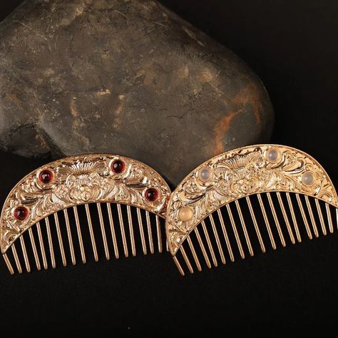 Ancient Chinese Hair Comb Tang Dynasty Hanfu Hair Accessories for Women - AliExpress Chinese Accessories Hair, Chinese Hair Comb, Ancient Chinese Hairstyles, Tang Dynasty Hanfu, Hanfu Hair Accessories, Hanfu Hair, Imperial China, Chinese Accessories, Chinese Hair