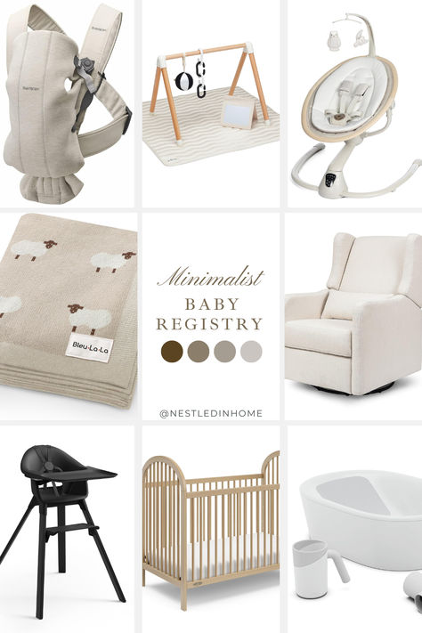 For the minimal expecting parents Modern Nursery Neutral, Zara Nursery, Baby Things Aesthetic, Simple Baby Registry, Amazon Nursery, First Baby Must Haves, Neutral Modern Nursery, Amazon Baby Must Haves, Nursery Must Haves