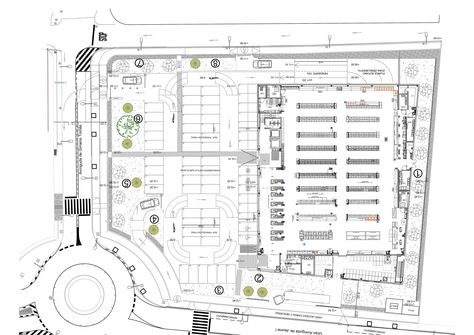 Culdesac designs coherent interiors for Consum supermarket in Benicàssim Supermarket Plan, Organisation Chart, Supermarket Display, Supermarket Design, Mall Design, Store Interior, Pencil Art Drawings, Brand Image, Architecture Plan