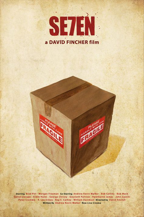 Se7en---What's in the box?! Seven Movie, Posters Decor, David Fincher, Best Horror Movies, Minimal Movie Posters, Movie Posters Design, Best Horrors, Poster Minimalist, Movie Posters Minimalist