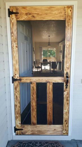 25 different ways to build yourself a new screen door or upcycle an old one. Great DIY screen door ideas to inspire your creativity. Screen Door Ideas, Diy Screen Door, Design Websites, Diy Interior, Door Ideas, Screen Door, Woodworking Projects Diy, Diy Plans, Rustic Diy