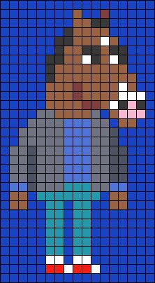 Bojack Cross Stitch, Bojack Horseman Cross Stitch, Bojack Horseman Perler Beads, Hamilton Pixel Art, Square Drawing, Funny Tapestry, Cute Disney Drawings, Easy Pixel Art, Pixel Art Templates