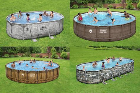 Bestway® Early Bird Pool Party Coleman Pool, Bestway Pool, Backyard Pool Design, Oval Pool, Best Above Ground Pool, Backyard Trampoline, Rectangular Pool, Ground Pools, Backyard Pool Landscaping