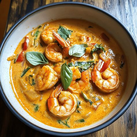 "Try Thai Coconut Shrimp Curry, a flavorful dish with tender shrimp simmered in creamy coconut milk and aromatic Thai spices!" Coconut Curry Shrimp Recipe, Thai Curry Shrimp, Thai Prawn Curry, Optiva Recipes, Thai Coconut Shrimp, Coconut Shrimp Curry, Shrimp Coconut Milk, Coconut Curry Shrimp, Shrimp Curry