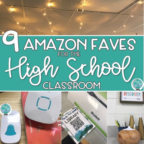 9 Amazon Back to School Products for the High School Classroom — Mud and Ink Teaching Classroom Organization High School, Algebra Classroom, High School English Classroom, High School Math Classroom, School Products, Classroom Decor High School, Guard Up, Biology Classroom, Classroom Makeover