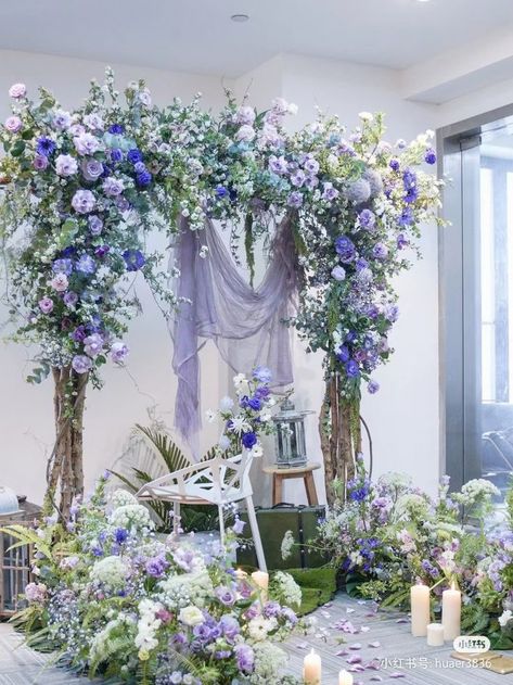 Event Decor Business, Rapunzel Wedding Theme, Bridal Room Decor, Rapunzel Wedding, Wedding Gate, Orchid Flower Arrangements, Decor Business, Church Easter Decorations, Photo Backdrop Wedding