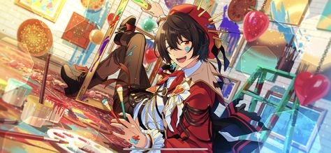 Enstars Ritsu Sakuma Cards, Ritsu Sakuma Cards, Ritsu Sakuma, Im Going Crazy, Artist Style, Laptop Wallpaper, Music Star, Ensemble Stars, On The Floor