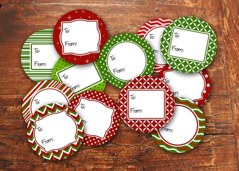 CHRISTMAS TAGS - Merry Christmas, Gifts decoration, Cute tags for Christmas, 2" punch, Christmas Cards-Digital - Instant Download by PrintingTheMoon on Etsy Punch Christmas, Cute Gift Tags, Diy Christmas Tags, Holiday Gift Tags Printable, Round Gift Tags, Gift Tag Design, How To Tie Ribbon, Merry Christmas Gifts, Holiday Gift Tags