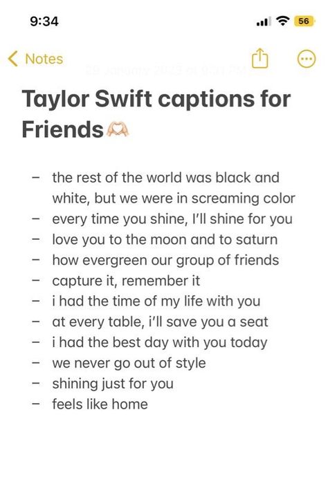 Taylor Songs For Best Friends, Taylor Swift Insta Captions Friends, Cute Taylor Swift Captions, Taylor Swift Songs About Friends, Friends Lyrics Captions, Taylor Birthday Captions, Taylor Swift Songs About Friendship, Taylor Swift Bestie Lyrics, Taylor Swift Friendship Captions