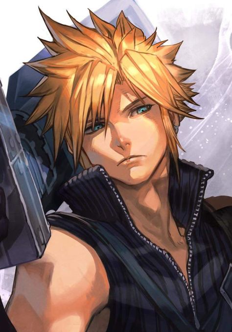 Final Fantasy Cloud Strife, Final Fantasy Vii Cloud, Final Fantasy Cloud, Final Fantasy Artwork, Fantasy Drawings, Final Fantasy X, Ghost Of Tsushima, Final Fantasy Art, Cloud Art