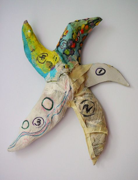 Papier Mâchè Starfish | Art by Joy A. Kirkwood Starfish Art, Artist In Residence, Cool Face, Art Activity, Grade 6, Popular Art, Grade 5, African Animals, Paper Sculpture